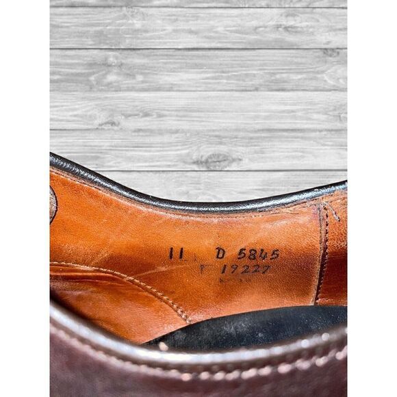 Allen Edmonds Park Avenue Shoes Men’s Size 11 D Brown Cap Toe Tie Up 5845 main image 9